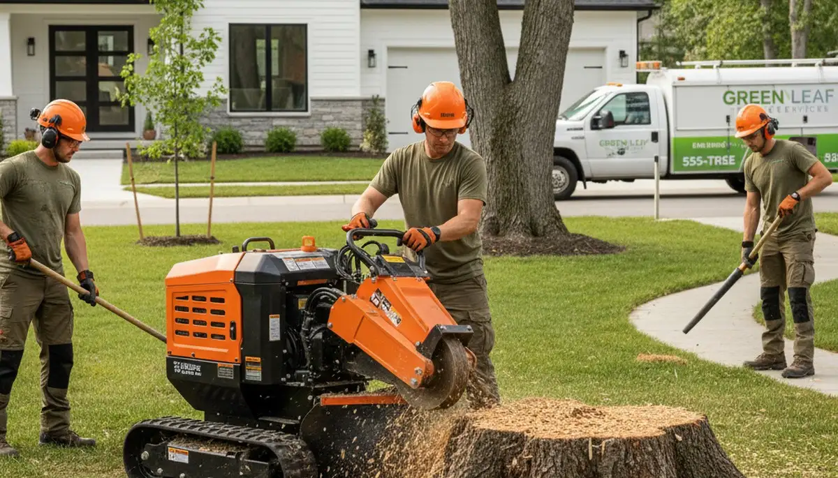 Professional stump removal and grinding service in Olathe, KS by Chop Chop Tree experts